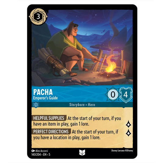 Pacha - Emperor's Guide 143/204 card from the Lorcana set Shimmering Skies