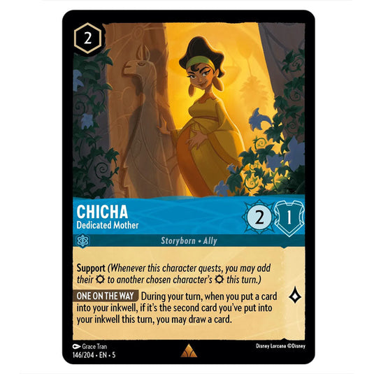 Chicha - Dedicated Mother 146/204 card from the Lorcana set Shimmering Skies