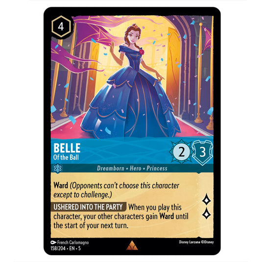 Belle - Of the Ball 158/204 card from the Lorcana set Shimmering Skies