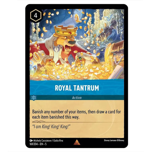 Royal Tantrum 161/204 card from the Lorcana set Shimmering Skies