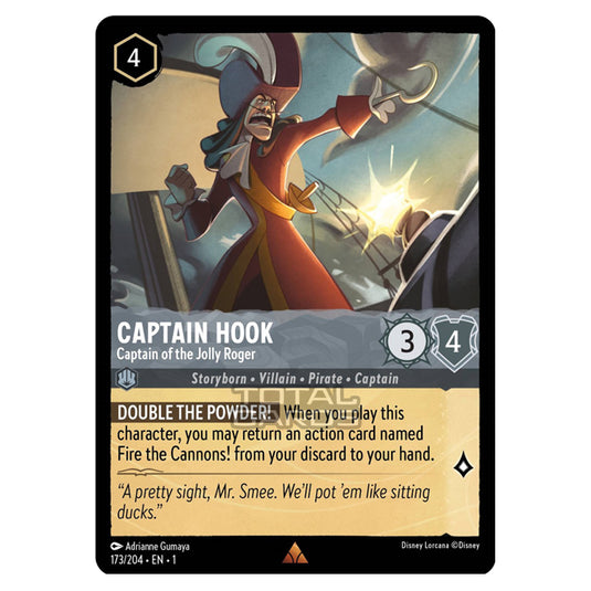 Lorcana - The First Chapter - Captain Hook - Captain of the Jolly Roger (Rare) - 173/204