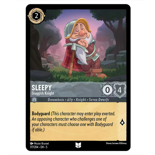 Lorcana - Shimmering Skies - Sleepy - Sluggish Knight (Uncommon) - 177 Lorcana - Shimmering Skies - Sleepy - Sluggish Knight (Uncommon) - 177