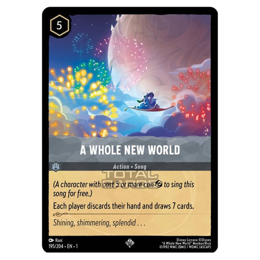 Lorcana - The First Chapter - A Whole New World (Super Rare) - 195/204 Lorcana - The First Chapter - A Whole New World (Super Rare) - 195/204
