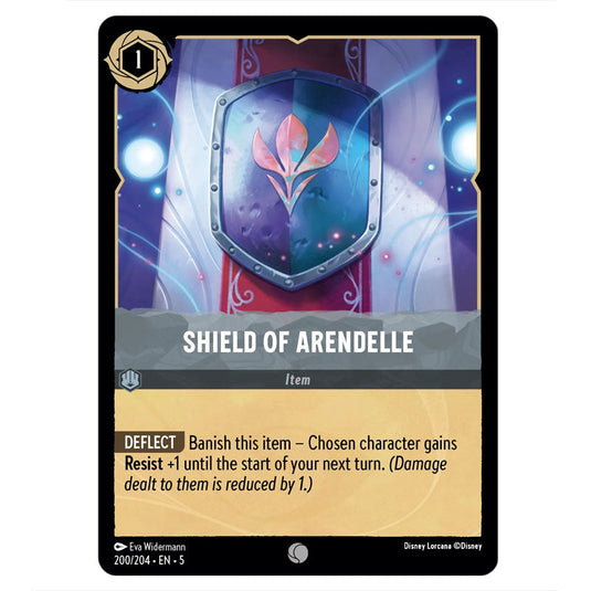 Shield of Arendelle 200/204 card from the Lorcana set Shimmering Skies