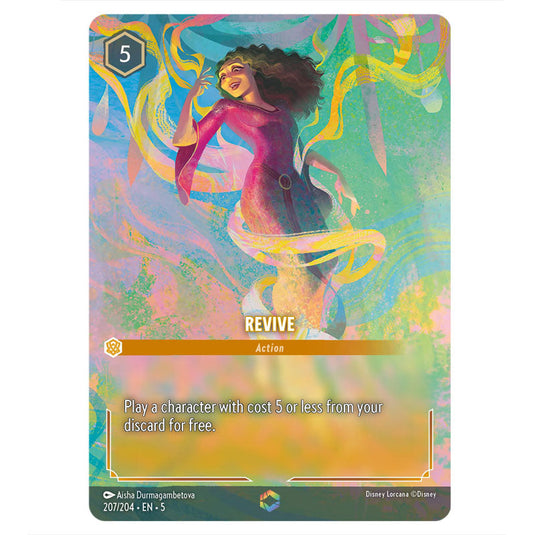 Revive 207/204 card from the Lorcana set Shimmering Skies