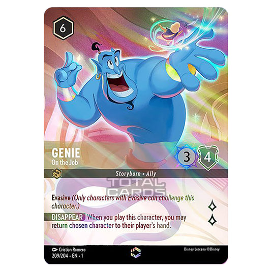 Lorcana - The First Chapter - Genie - On the Job (Enchanted) - 209/204 Lorcana - The First Chapter - Genie - On the Job (Enchanted) - 209/204