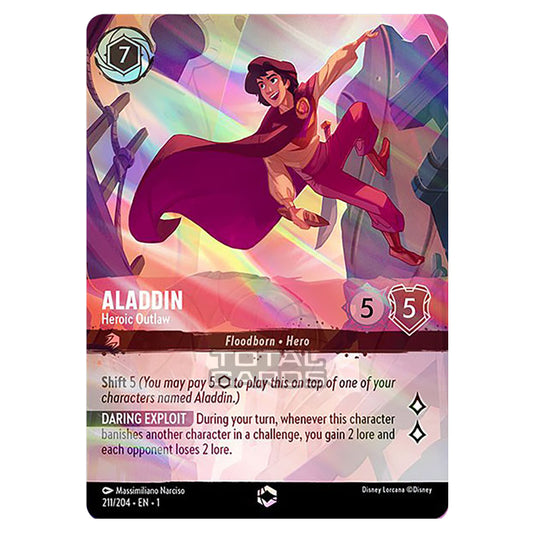 Lorcana - The First Chapter - Aladdin - Heroic Outlaw (Enchanted) - 21 Lorcana - The First Chapter - Aladdin - Heroic Outlaw (Enchanted) - 21