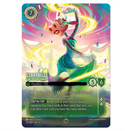 clarabelle lorcana card Lorcana - Shimmering Skies - Clarabelle - Light on Her Hooves (Enchanted)