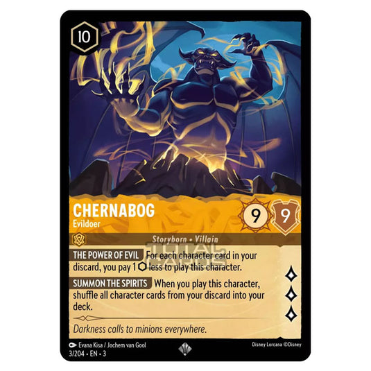 Lorcana - Into the Inklands - Chernabog - Evildoer (Super Rare) - 003/ Lorcana - Into the Inklands - Chernabog - Evildoer (Super Rare) - 003/