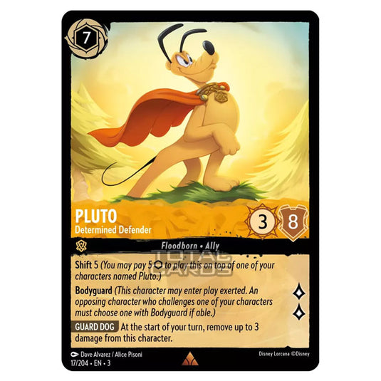 pluto lorcana card Lorcana - Into the Inklands - Pluto - Determined Defender (Rare)