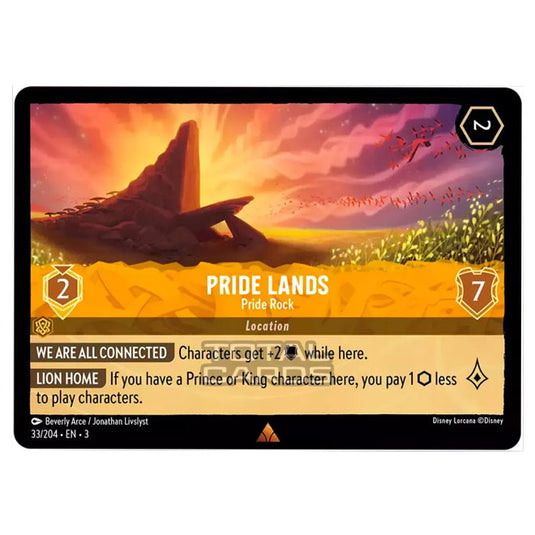 Lorcana - Into the Inklands - Pride Lands - Pride Rock (Rare) - 033/204