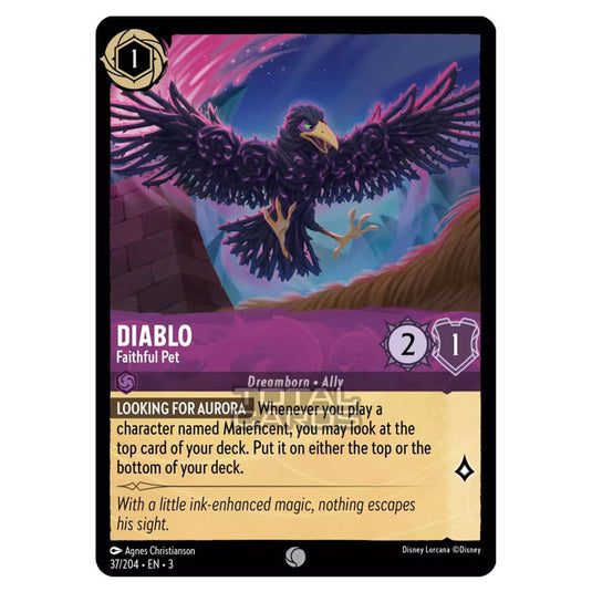 Lorcana - Into the Inklands - Diablo - Faithful Familiar (Common) - 03 Lorcana - Into the Inklands - Diablo - Faithful Familiar (Common) - 03