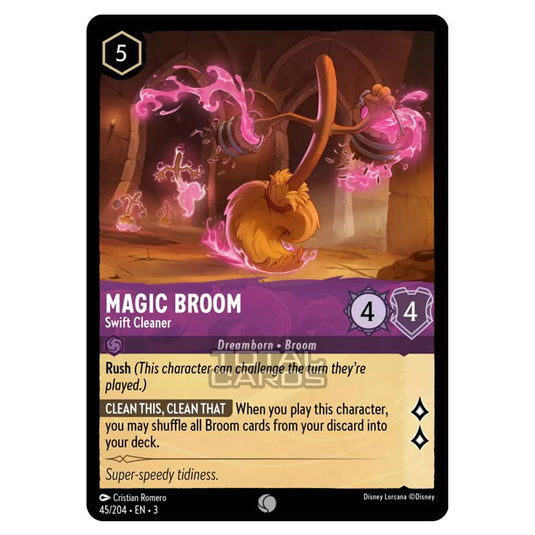 Lorcana - Into the Inklands - Magic Broom - Swift Cleaner (Common) - 0 Lorcana - Into the Inklands - Magic Broom - Swift Cleaner (Common) - 0