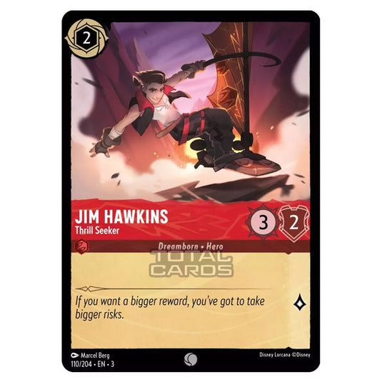Lorcana - Into the Inklands - Jim Hawkins - Thrill Seeker (Common) - 110/204 Lorcana - Into the Inklands - Jim Hawkins - Thrill Seeker (Common) - 110/204
