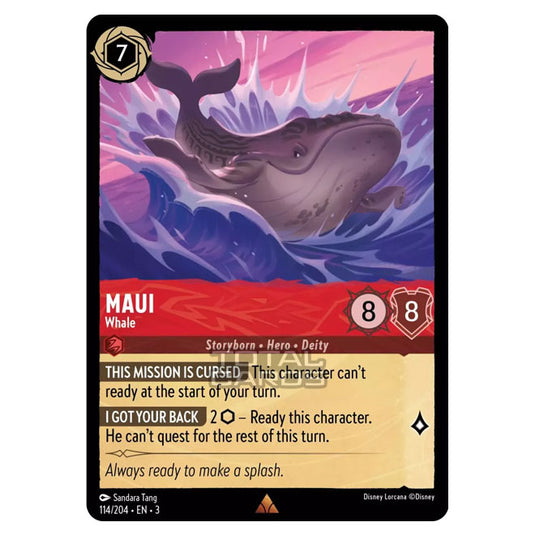 Lorcana - Into the Inklands - Maui - Whale (Rare) - 114/204 Lorcana - Into the Inklands - Maui - Whale (Rare) - 114/204