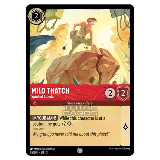 Lorcana - Into the Inklands - Milo Thatch - Spirited Scholar (Common) - 115/204