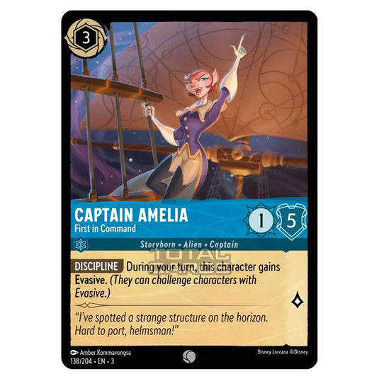 Lorcana - Into the Inklands - Captain Amelia - First in Command (Common) - 138/204