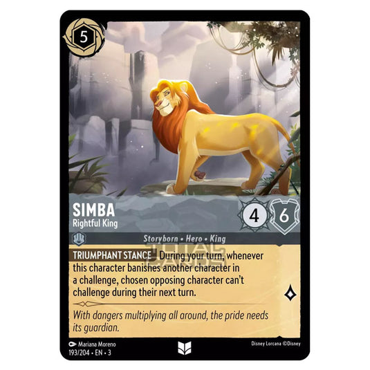 Lorcana - Into the Inklands - Simba - Rightful King (Uncommon) - 193/204