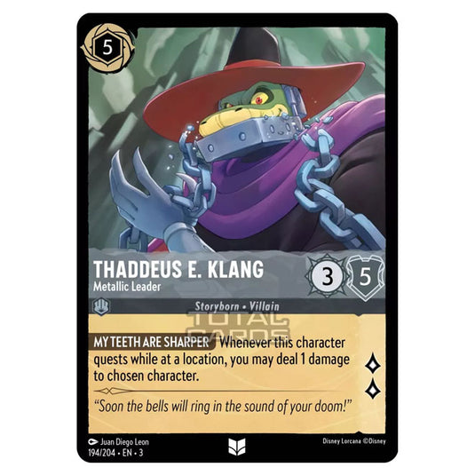 Lorcana - Into the Inklands - Thaddeus E. Klang - Metallic Leader (Uncommon) - 194/204