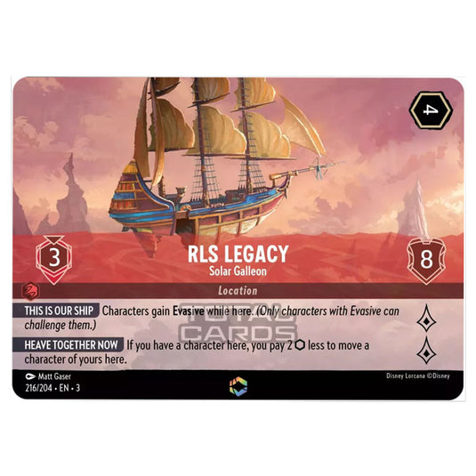 Lorcana - Into the Inklands - RLS Legacy - Solar Galleon (Enchanted) - 216/204