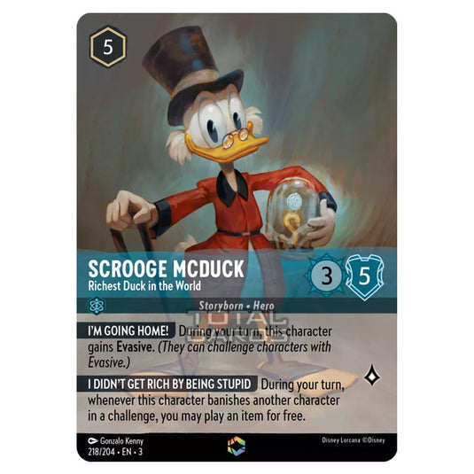 Lorcana - Into the Inklands - Scrooge McDuck - Richest Duck in the World (Enchanted) - 218/204