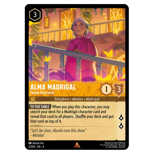 Lorcana - Ursula's Return - Alma Madrigal - Family Matriarch (Rare) - 2/204