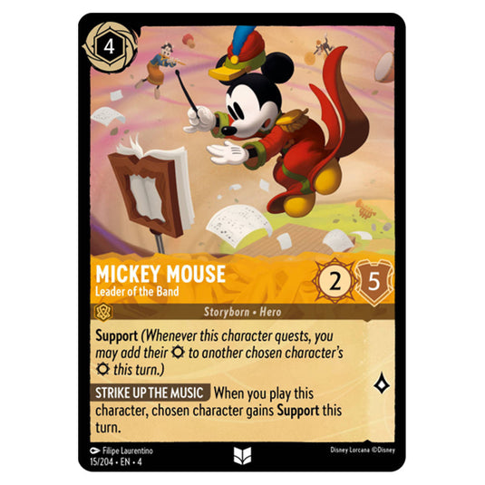 Lorcana - Ursula's Return - Mickey Mouse - Leader of the Band (Uncommon) - 15/204