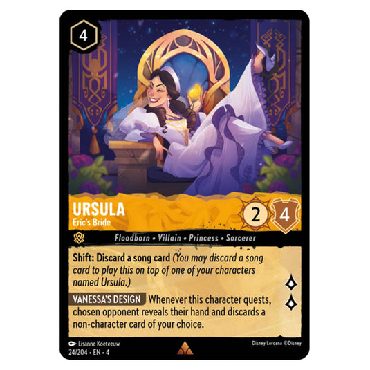 Lorcana - Ursula's Return - Ursula - Eric's Bride (Rare) - 24/204 Lorcana - Ursula's Return - Ursula - Eric's Bride (Rare) - 24/204