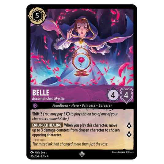 Lorcana - Ursula's Return - Belle - Accomplished Mystic (Super Rare) - 36/204