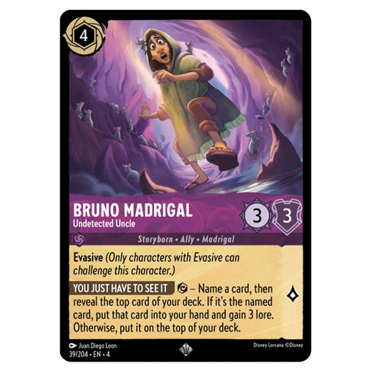 Lorcana - Ursula's Return - Bruno Madrigal - Undetected Uncle (Super Rare) - 39/204