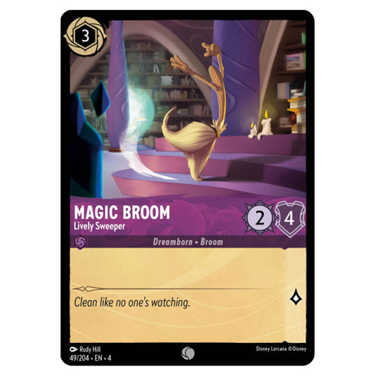 Lorcana - Ursula's Return - Magic Broom - Lively Sweeper (Common) - 49 Lorcana - Ursula's Return - Magic Broom - Lively Sweeper (Common) - 49