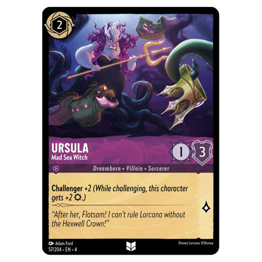 Lorcana - Ursula's Return - Ursula - Mad Sea Witch (Uncommon) - 57/204