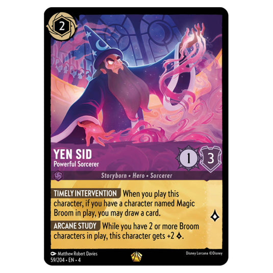 Lorcana - Ursula's Return - Yen Sid - Powerful Sorcerer (Legendary) - Lorcana - Ursula's Return - Yen Sid - Powerful Sorcerer (Legendary) -
