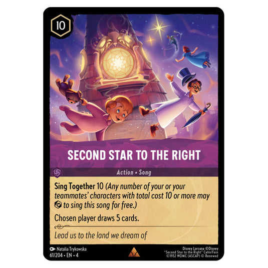 Lorcana - Ursula's Return - Second Star To The Right (Rare) - 61/204