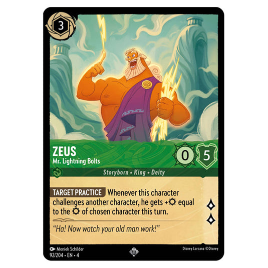 Lorcana - Ursula's Return - Zeus - Mr. Lightning Bolts (Super Rare) - 92/204