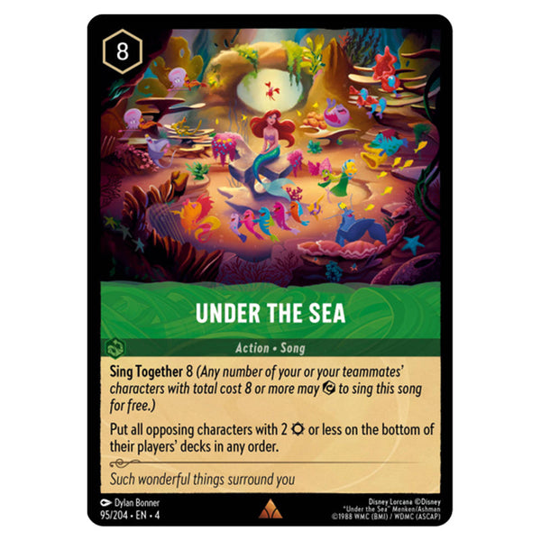 under the sea lorcana card Lorcana - Ursula's Return - Under The Sea (Rare)