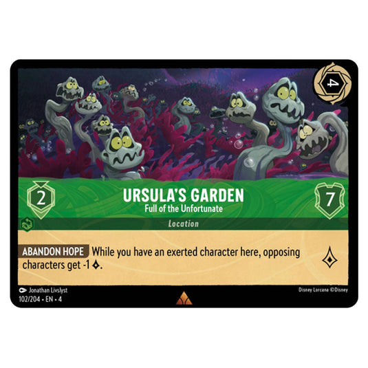 Lorcana - Ursula's Return - Ursula's Garden - Full of the Unfortunate (Rare) - 102/204