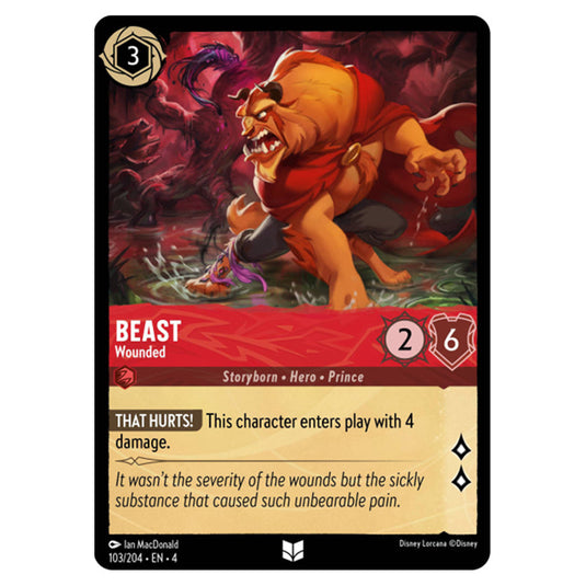 Lorcana - Ursula's Return - Beast - Wounded (Uncommon) - 103/204