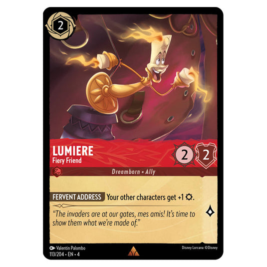 Lorcana - Ursula's Return - Lumiere - Fiery Friend (Common) - 113/204