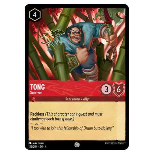 Lorcana - Ursula's Return - Tong - Survivor (Common) - 126/204