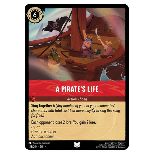 Lorcana - Ursula's Return - A Pirate's Life (Uncommon) - 128/204