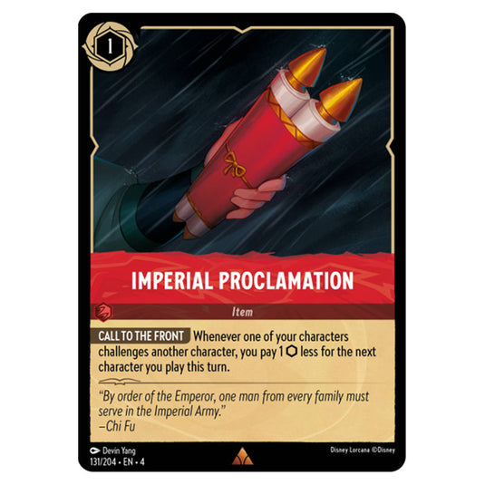 Lorcana - Ursula's Return - Imperial Proclamation (Rare) - 131/204