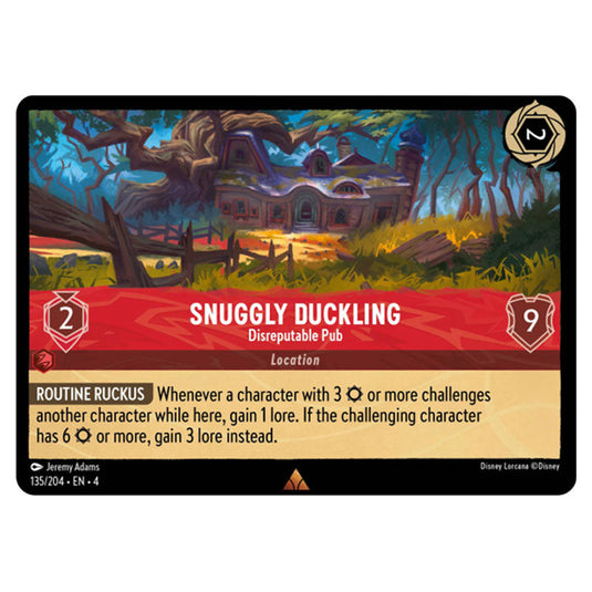 Lorcana - Ursula's Return - Snuggly Duckling - Disreputable Pub (Rare) - 135/204