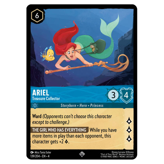 Lorcana - Ursula's Return - Ariel - Treasure Collector (Super Rare) - 139/204