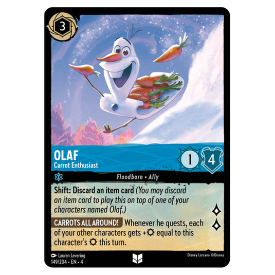 Lorcana - Ursula's Return - Olaf - Carrot Enthusiast (Uncommon) - 149/204