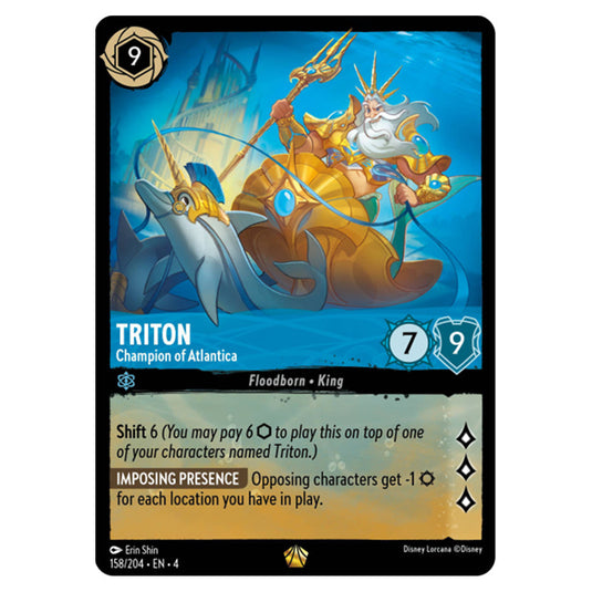 Lorcana - Ursula's Return - Triton - Champion of Atlantica (Legendary) - 158/204