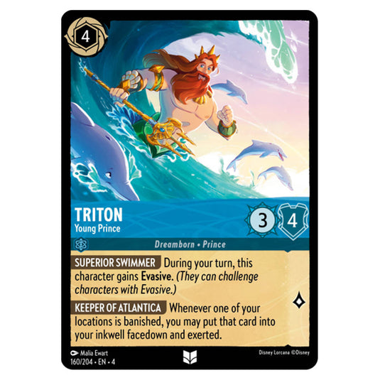 Lorcana - Ursula's Return - Triton - Young Prince (Uncommon) - 160/204