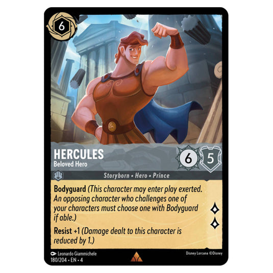 Lorcana - Ursula's Return - Hercules - Beloved Hero (Rare) - 180/204