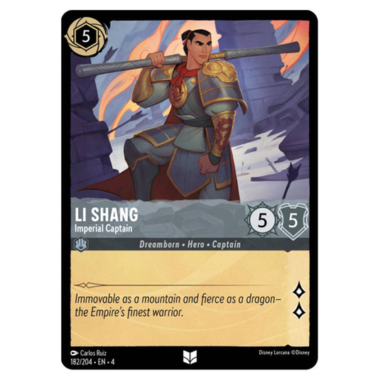 Lorcana - Ursula's Return - Li Shang - Imperial Captain (Uncommon) - 182/204