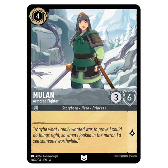 Lorcana - Ursula's Return - Mulan - Armored Fighter (Uncommon) - 189/204